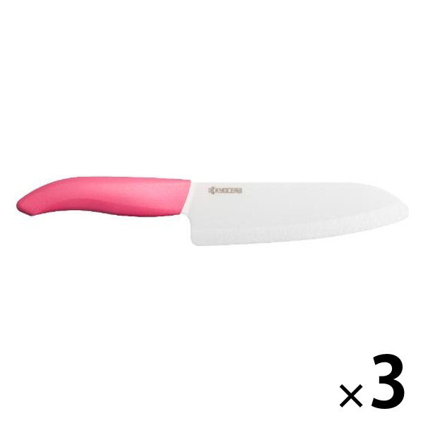 京セラ セラミックナイフ 三徳包丁 16cm ピンク FKB-160CPK 1セット(3