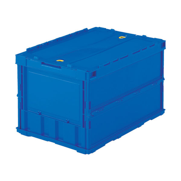 トラスコ中山 TRUSCO 薄型折りたたみコンテナ 50Lロックフタ付