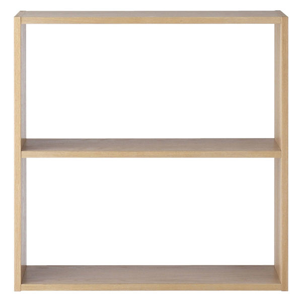 無印良品 スタッキングシェルフ ワイド 2段 オーク材 幅81.5×奥行28.5