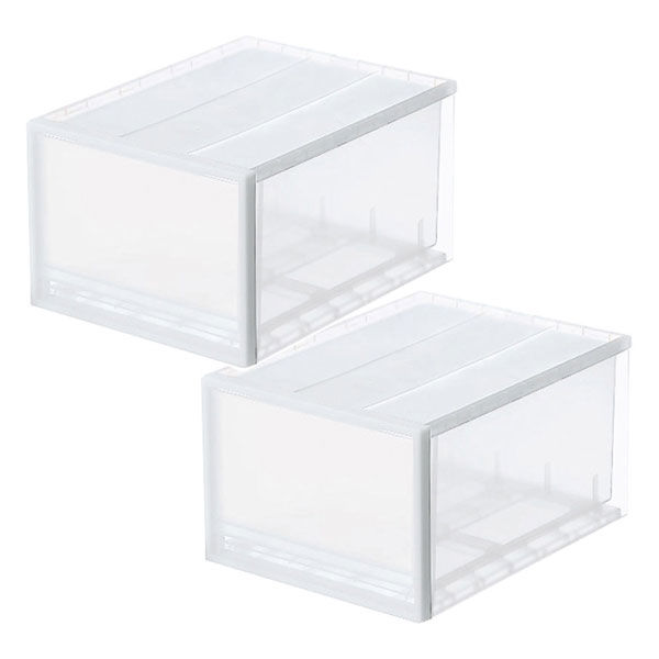 まとめ買いセット】無印良品 ポリプロピレン クローゼットケース 大 1