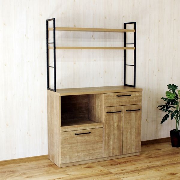 軒先渡し】後藤家具物産 カップボード 棚板タイプ 幅1200×奥行450×高さ