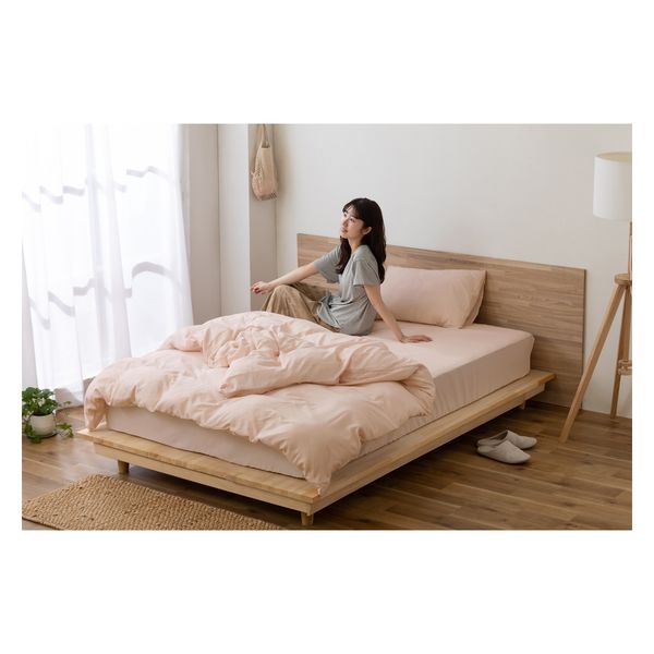 アイリスオーヤマ ボックスシーツ ダブル ピンク BXS-TP-D 1枚（直送品