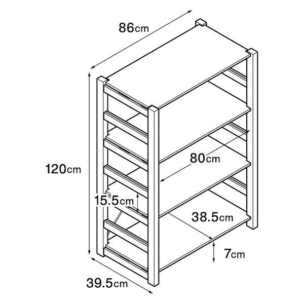無印良品 パイン材ユニットシェルフ 86cm幅 中 幅86x奥行39.5x高さ
