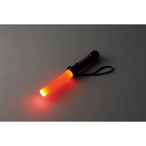 日本緑十字社 LED合図灯 誘導灯+懐中電灯 YDTー900 赤 全長300mm