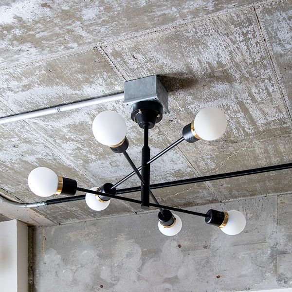 TIC デボン 6灯シーリングライト ブラック TC-1014-BK 1台（直送品