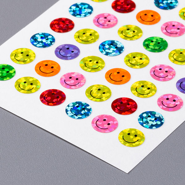 奥山商会 プリズムシール カラフルスマイル SG198 1枚 - アスクル