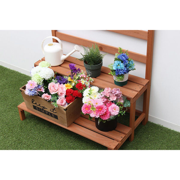 谷村実業株式会社 天然木フラワースタンド 2段 ホワイト TAN-994-2（WH