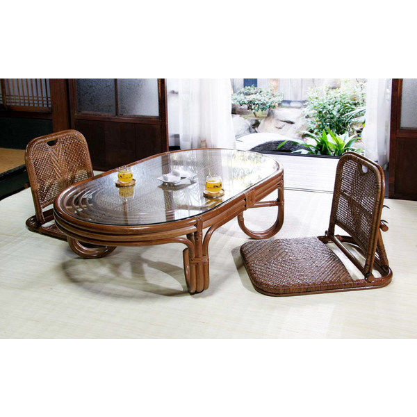 サンフラワーラタン 籐折りたたみ座椅子 C08HR 1台（直送品） - アスクル