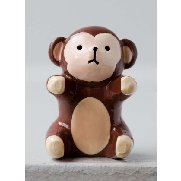 サンライフ 箸 18cm 箸置き セット アニマルはしっこ 木製 天然木 サル