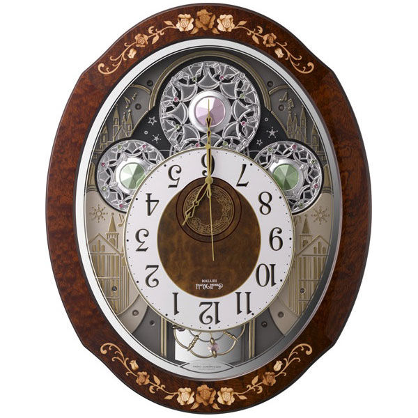 リズム（RHYTHM) スモールワールドティアモ [からくり 電波 掛け 時計