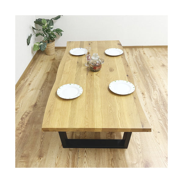 軒先渡し】後藤家具物産 座卓テーブル オーク無垢材 幅1800×奥行850×高