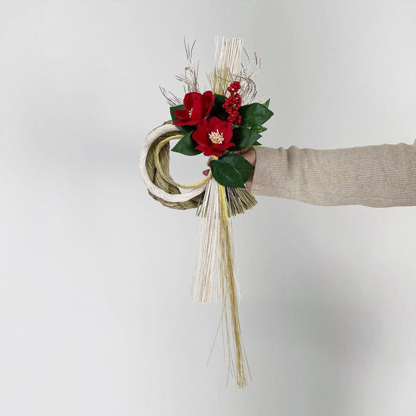 軒先渡し】ストア・エキスプレス しめ縄リース 全長65cm 8736-1760 1個