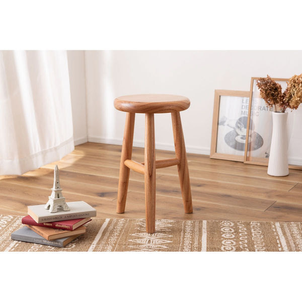 東谷 GT-414NA ウッドスツール ナチュラル 1個（直送品） - アスクル