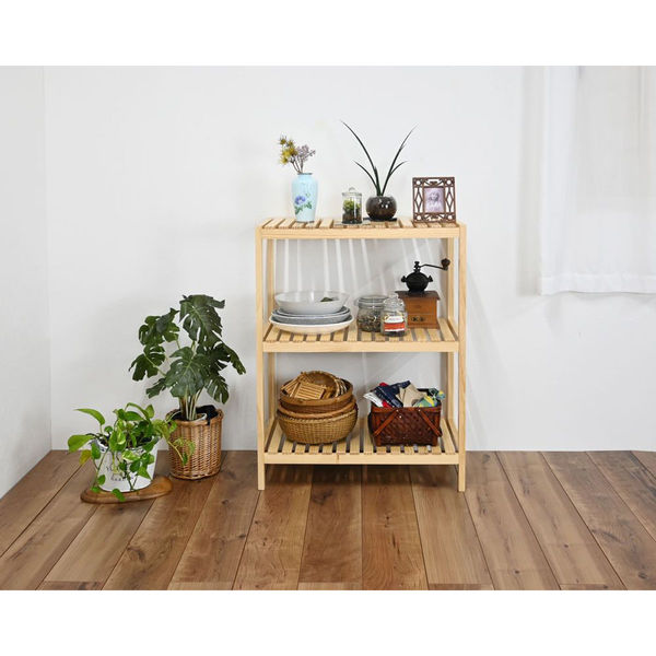 フクダクラフト ウッドラック 3段 RM-G60T3 NA 1台（直送品） - アスクル