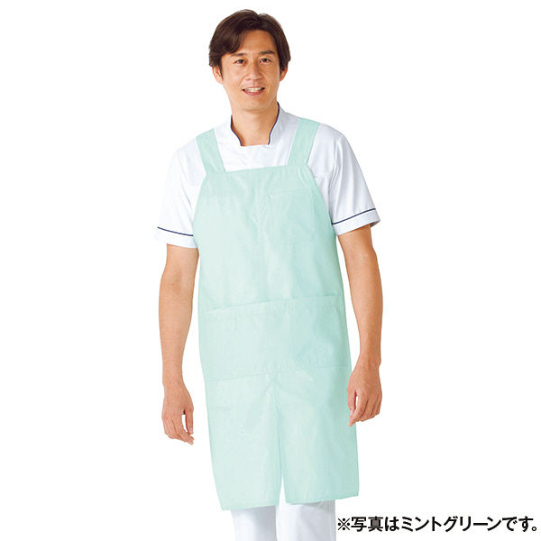 KAZEN エプロン（ミドル丈） サックスブルー（水色） M 922-71（直送品