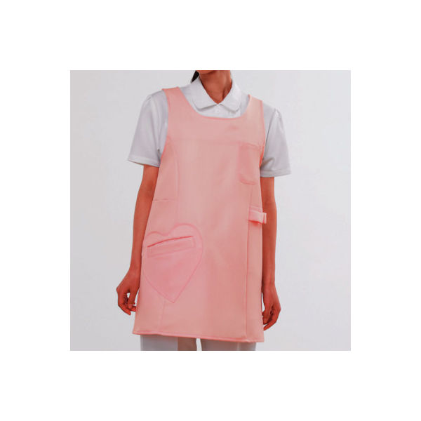 ショートエプロン（ハートポケット） ピンク M AIT861371 - アスクル
