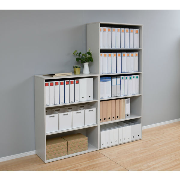 YAMAZEN（山善） 木製シェルフ（本棚 書棚） 3段 オープン ホワイト 幅