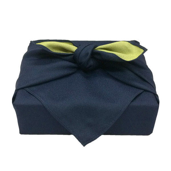 エスパック リバーシブル風呂敷 紺/黄緑 10枚入り WF-003AS 1袋(10枚入