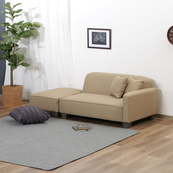 不二貿易 胡坐 ローソファセット ソファ オットマン クッション 2人掛