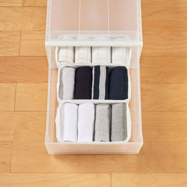 まとめ買いセット】無印良品 ポリプロピレン クローゼットケース 中 1