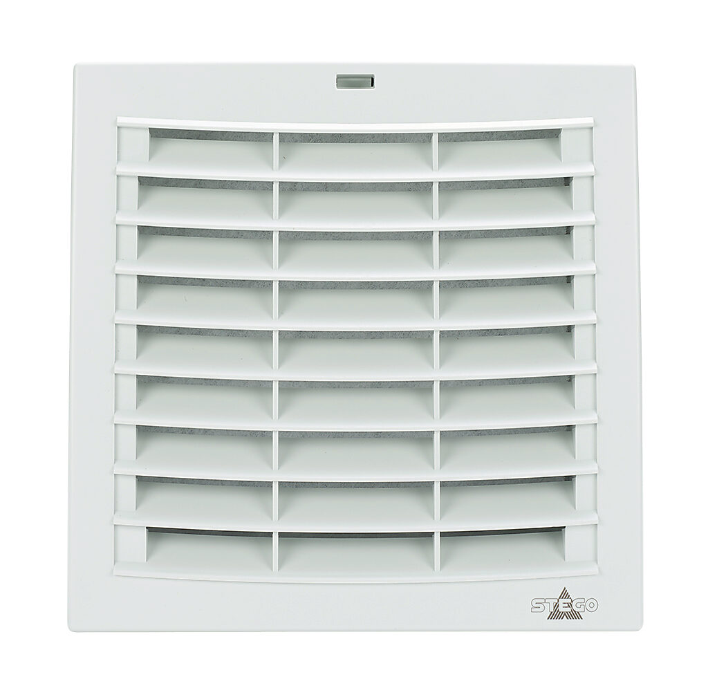 Enclosure Fan Assembly: intake, 120 CFM, 115 VAC operating voltage