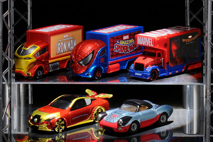 MARVELヒーロー達がトミカになって登場！第一弾はスパイダーマンと