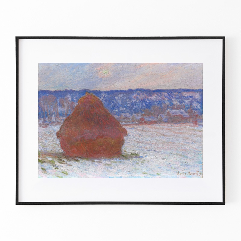 ボクらのアート / 積みわら、雪の効果、曇り日 Stack of Wheat, Snow