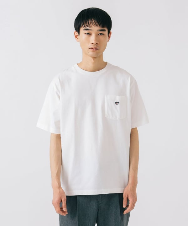 BEAMS HEART（ビームス ハート）コーヒー刺繍 ポケット Tシャツ（接触