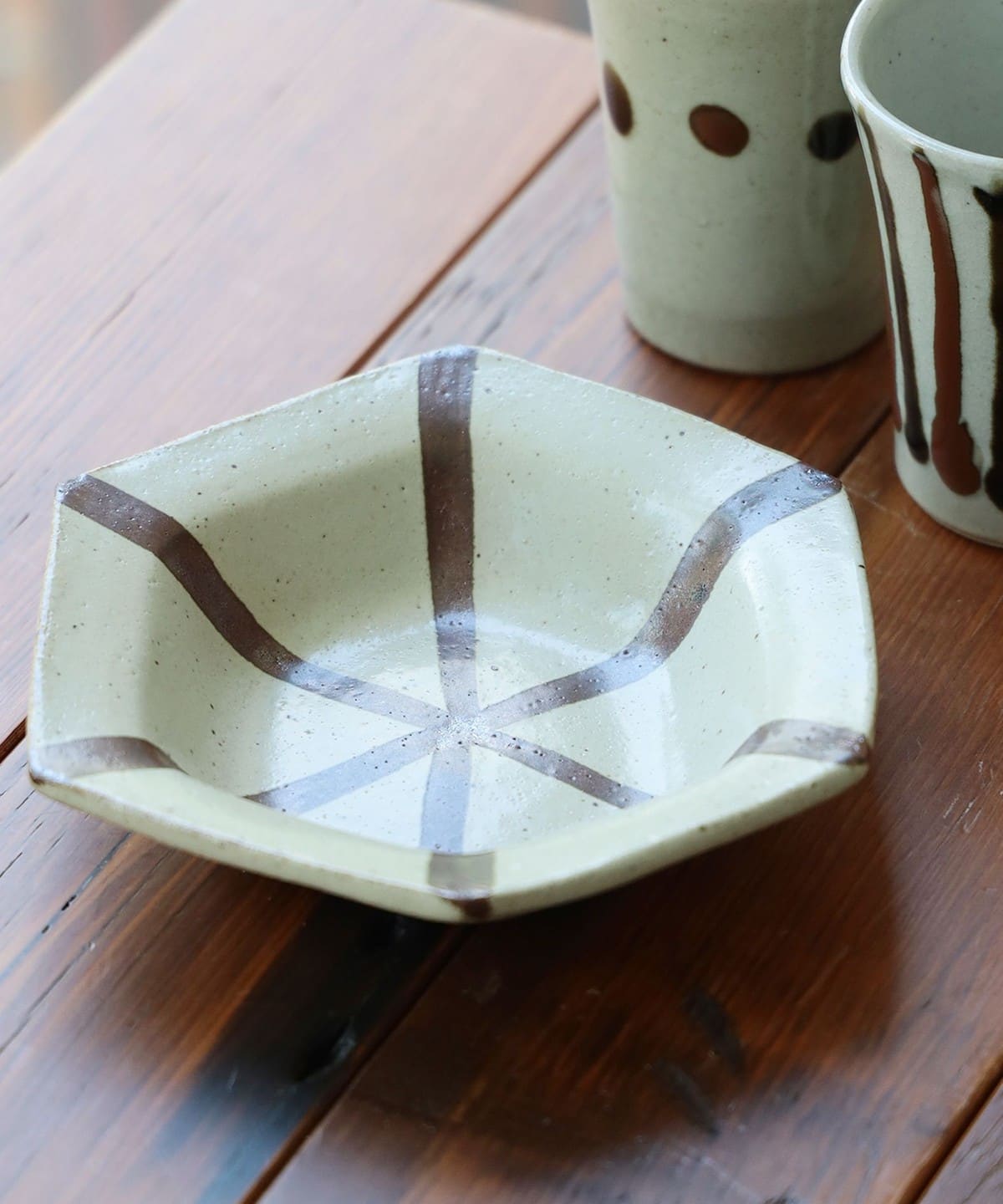 fennica（フェニカ）【別注】濱田窯 / 益子焼 六角皿 大（食器