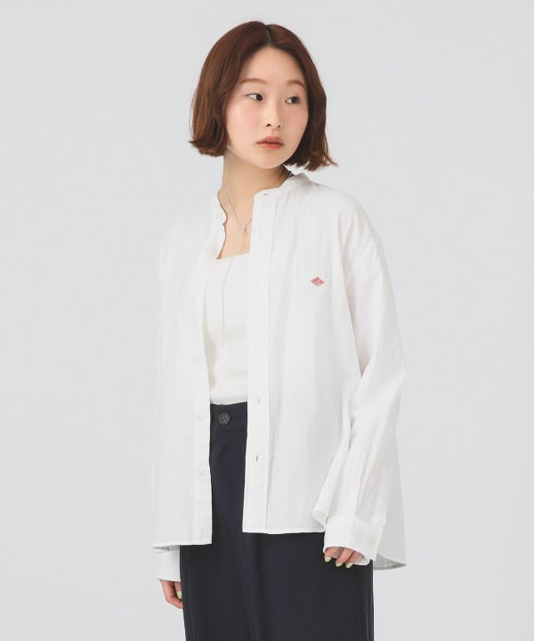 Ray BEAMS（レイ ビームス）【別注】DANTON / ノーカラー シャツ