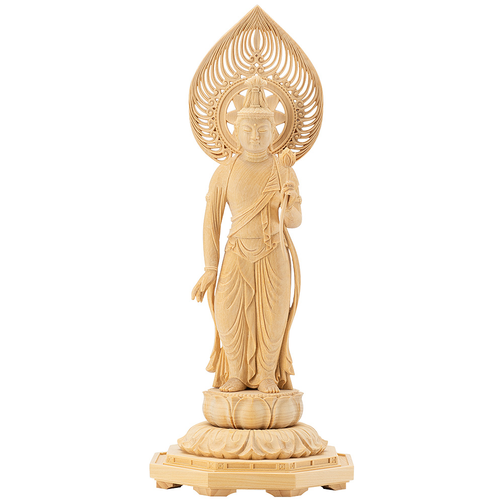 聖観音菩薩 榧製 八角台座 | 仏壇・仏具 滝田商店