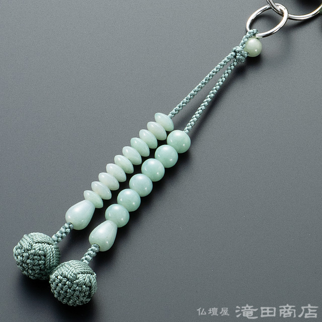 浄土宗用本式数珠【男性用】 ビルマ翡翠 三万浄土9寸【数珠袋付き