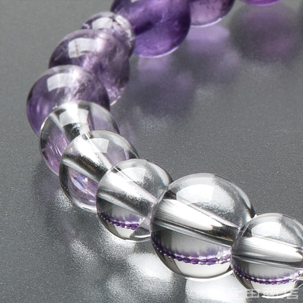 特選腕輪念珠 天然石ブレスレット 紫水晶 グラデーション 7mm玉 | 滝田商店