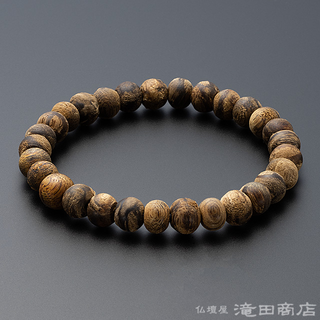 特選腕輪念珠 木玉ブレスレット 極上 伽羅（きゃら） 8mm玉 A | 滝田商店