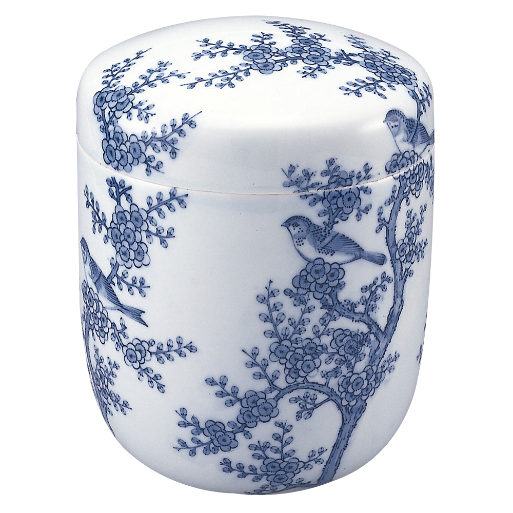 骨壷（骨壺） 染付手描 花鳥 | 仏壇・仏具 滝田商店