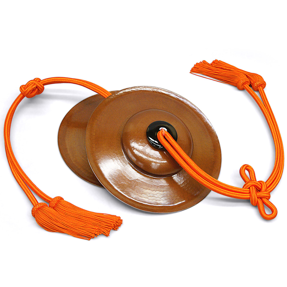 妙鉢 本手打ち極上品 半双(2枚) 正絹朱色房紐ヘタ付き | 仏壇・仏具