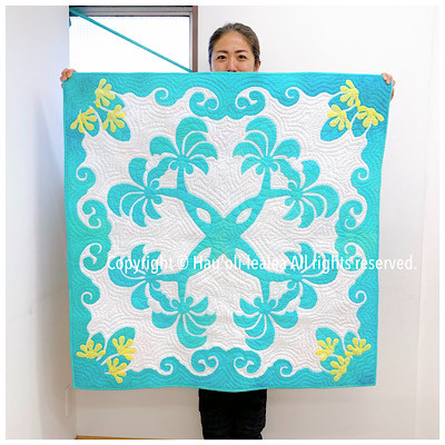 【キット】ハワイアンキルト　植物サンプラーズ トロピカルプランツのサンプラーキルト c/w おキャット様 | 滋賀県大津