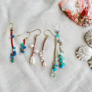 天然石ビーズのマクラメ編みピアス作り9/17(土)開催 - メルカジーニョ