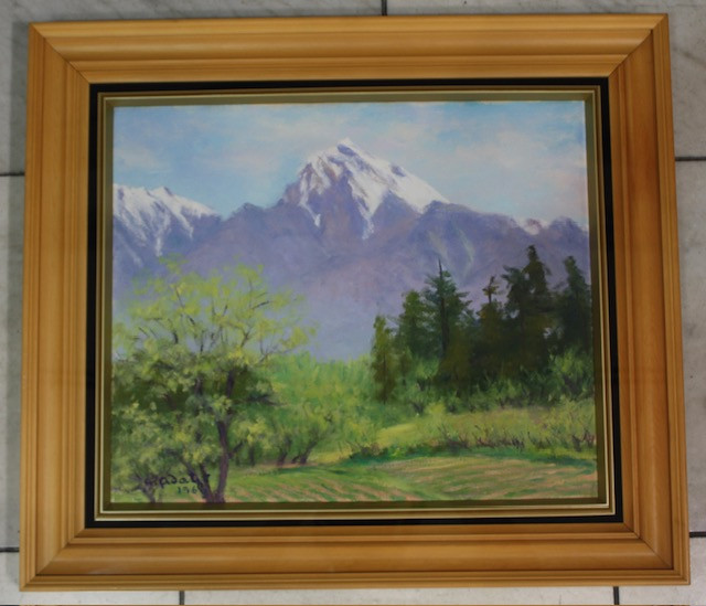 甲斐駒と五月」絵画 油絵 油彩画 F8