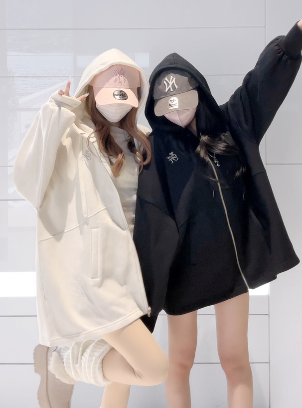 ロゴ刺繍ビッグスウェットパーカー[tu1504] | レディースファッション