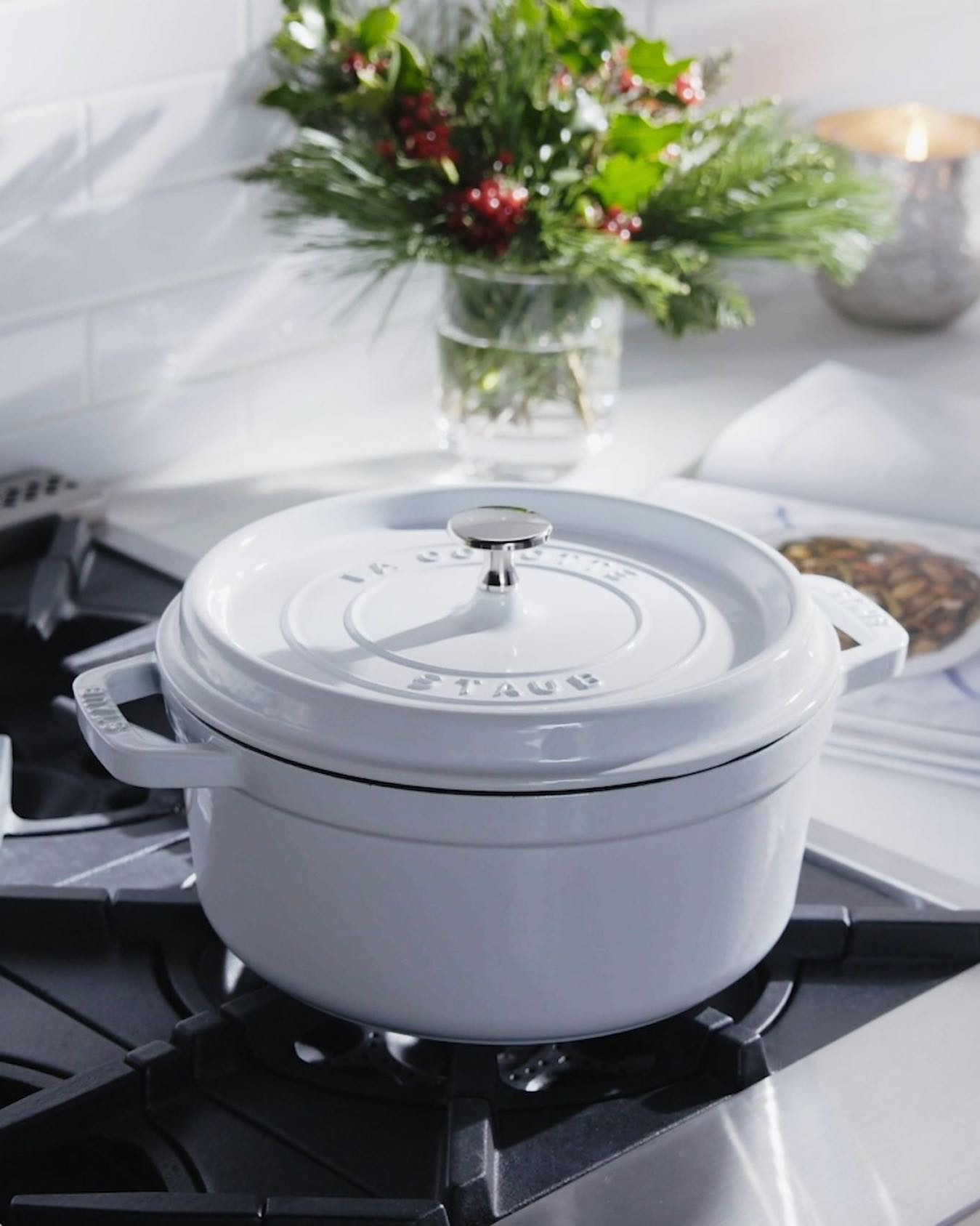 Staub 7-Qt Graphite Round Cocotte + Reviews | Crate & Barrel
