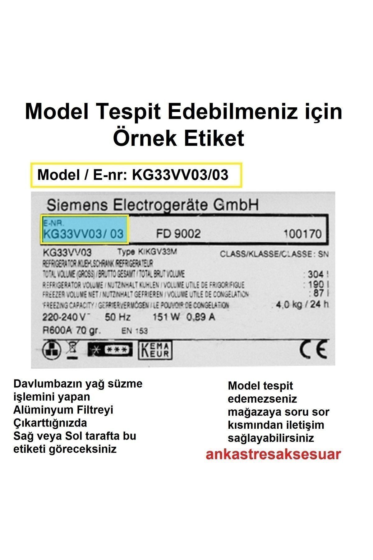 Bosch DWK64PJ20T Davlumbaz Karbon Filtre DWZ6HK1Q2 2li 1Takım