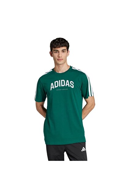 adidas Erkek Yeşil Graphıc Tee (short Sleeve M C Colleg Tee Jj3869