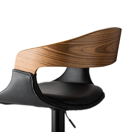 カウンターチェア（バーチェア・ウォルナット・木製・曲木・背もたれ