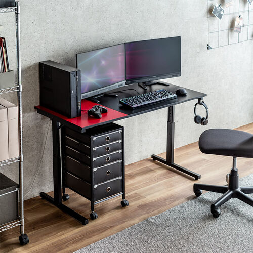 シンプルデスク（ツートンデスク・幅120cm・奥行60cm・8段階高さ変更