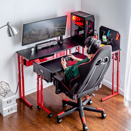 ゲーミングデスク3点セット(L字デスク・コの字デスク・パソコンデスク