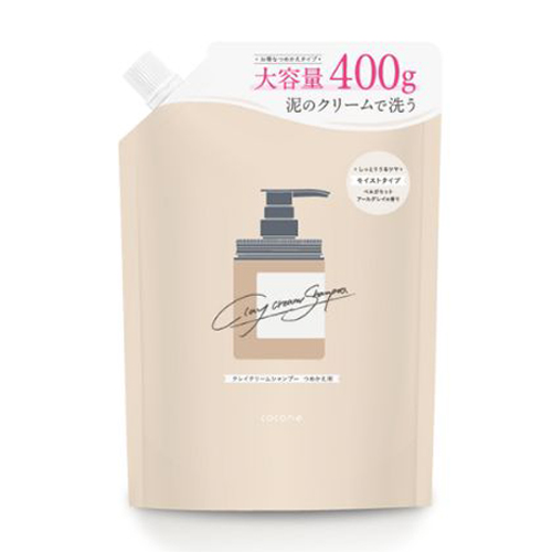 ココネ（cocone） クレイクリームシャンプー モイスト 詰め替え 400g