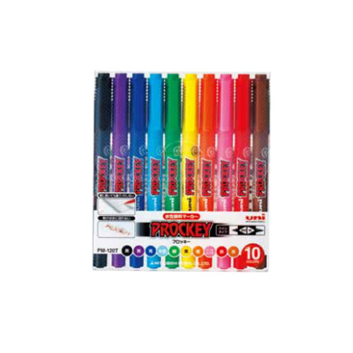 三菱鉛筆 プロッキー10色 PM120TR10CN｜【ハンズネットストア】