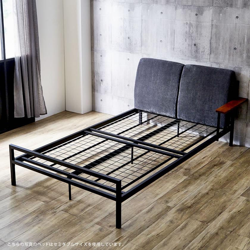 ポイント10倍】Cordy セミダブル ファブリックベッド アイアンベッド