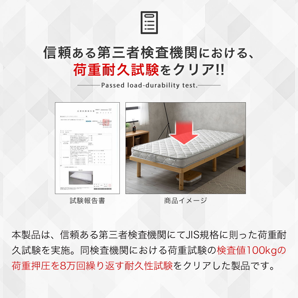 薄型ポケットコイルマットレス 11cm厚 セミシングル ベッドマットレス